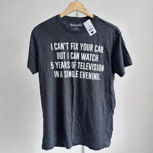 NWT Children Bluenotes Tee, Dark Grey/White, Size M